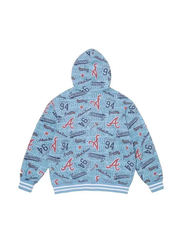 Толстовка на молнии с капюшоном Supreme x Mitchell Ness Teams — изображение 2 из 2, синий