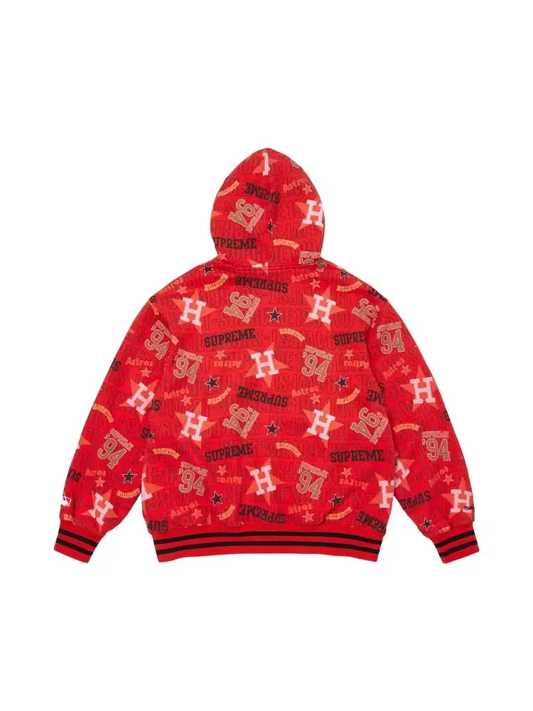Толстовка на молнии с капюшоном Supreme x Mitchell Ness Teams — изображение 2 из 2, красный