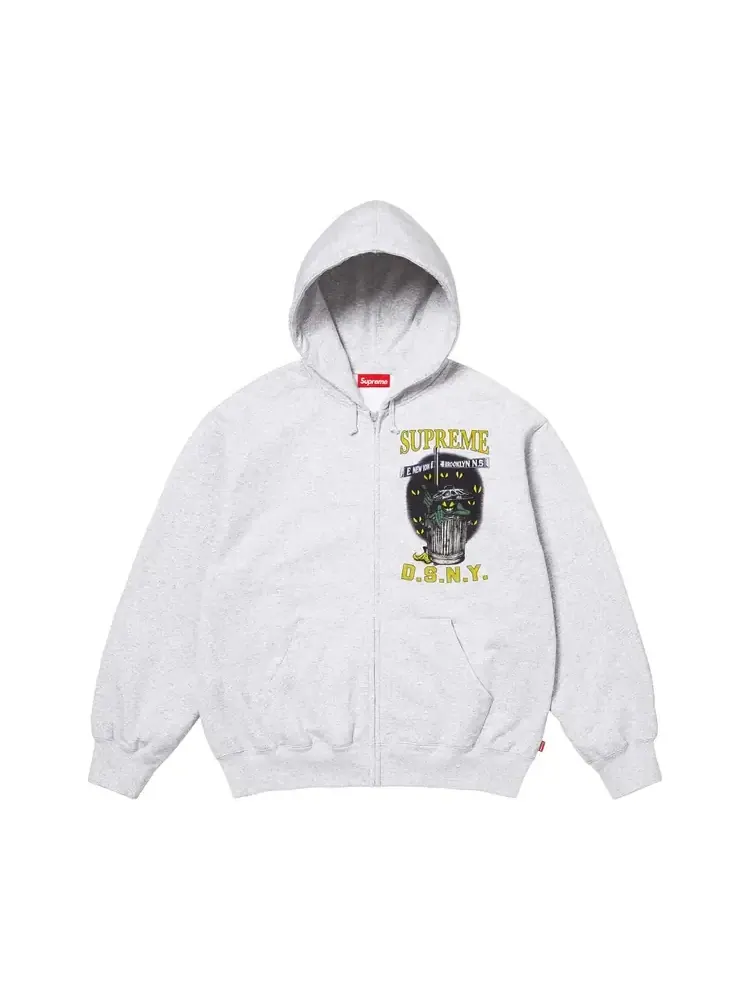 Толстовка Supreme x Dsny на молнии с капюшоном — изображение 1 из 2, серый