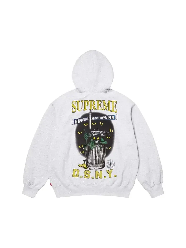 Толстовка Supreme x Dsny на молнии с капюшоном — изображение 2 из 2, серый