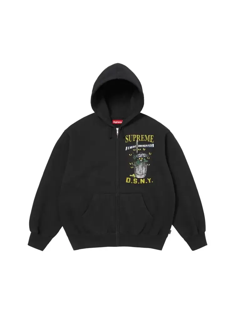 Толстовка Supreme x Dsny на молнии с капюшоном — изображение 1 из 2, черный