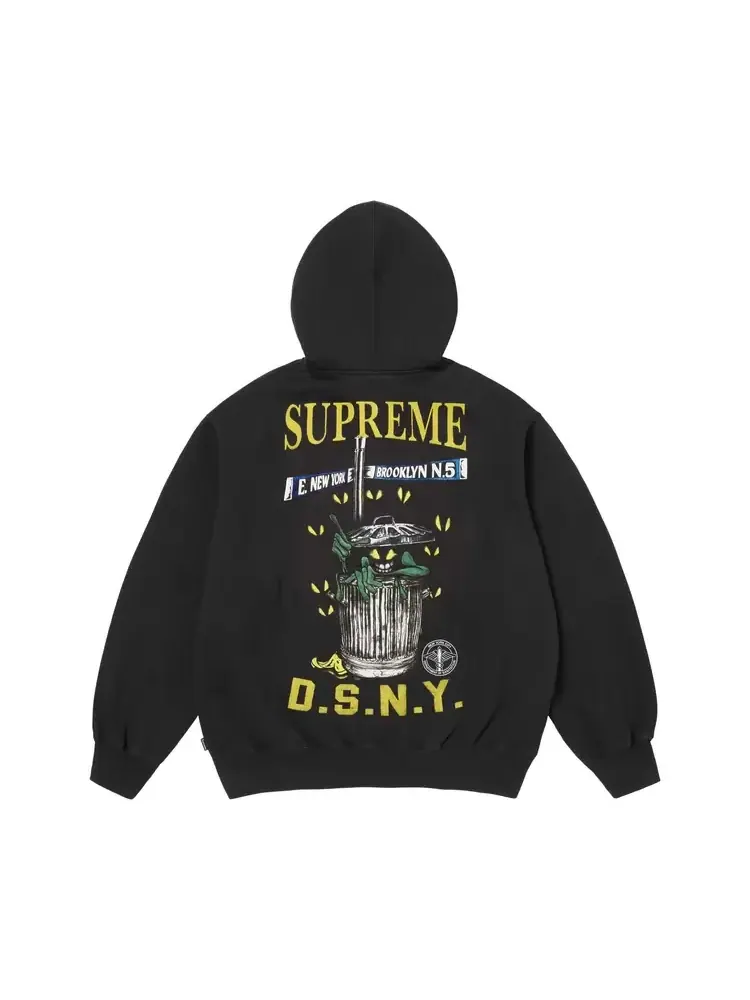 Толстовка Supreme x Dsny на молнии с капюшоном — изображение 2 из 2, черный