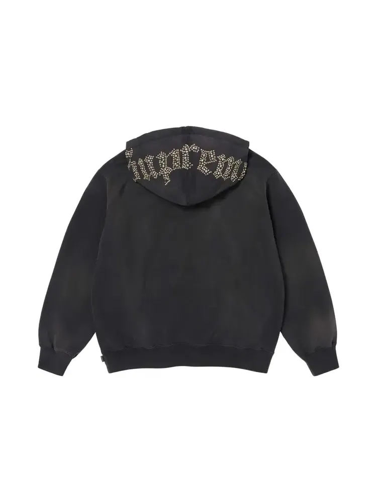 Толстовка Supreme Overdyed Studded Hooded Sweatshirt — изображение 2 из 2, черный