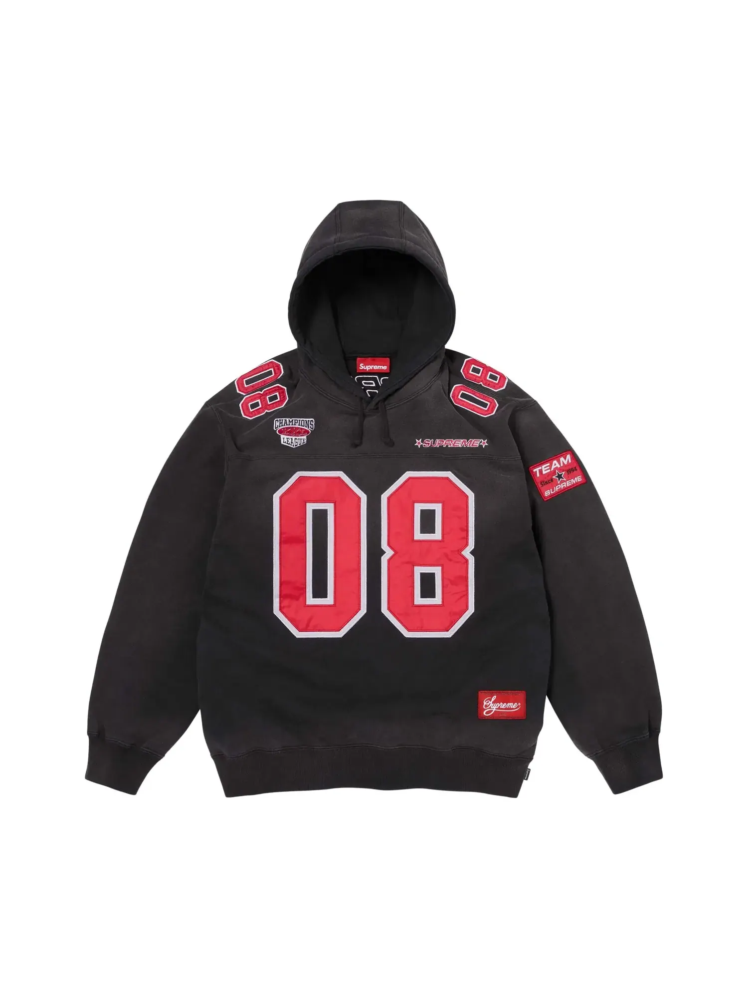 Толстовка Supreme Jersey с капюшоном — изображение 1 из 2, черный