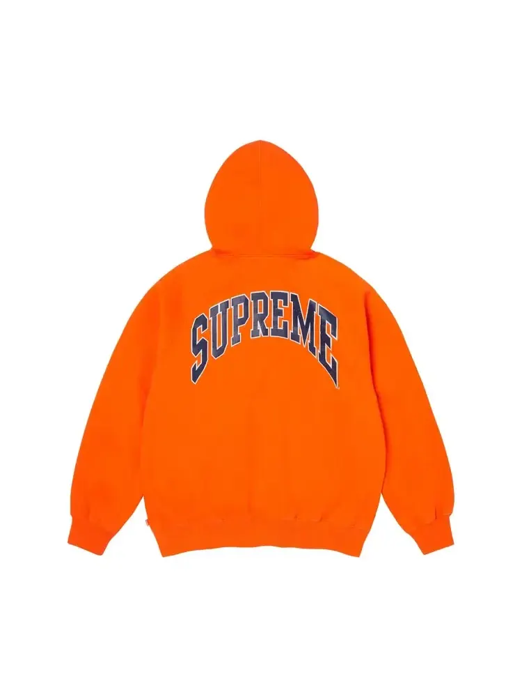 Толстовка Supreme Cracked Raglan Zip Up Hooded Sweatshirt — изображение 2 из 2, оранжевый