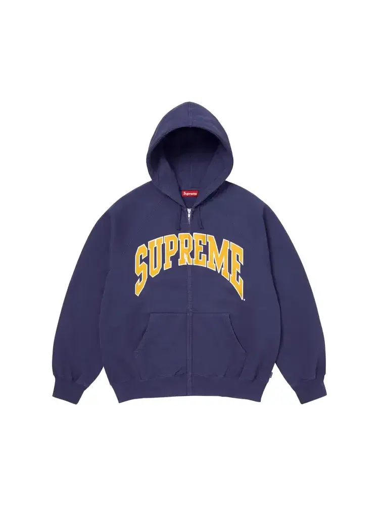 Толстовка Supreme Cracked Raglan Zip Up Hooded Sweatshirt — изображение 1 из 2, синий