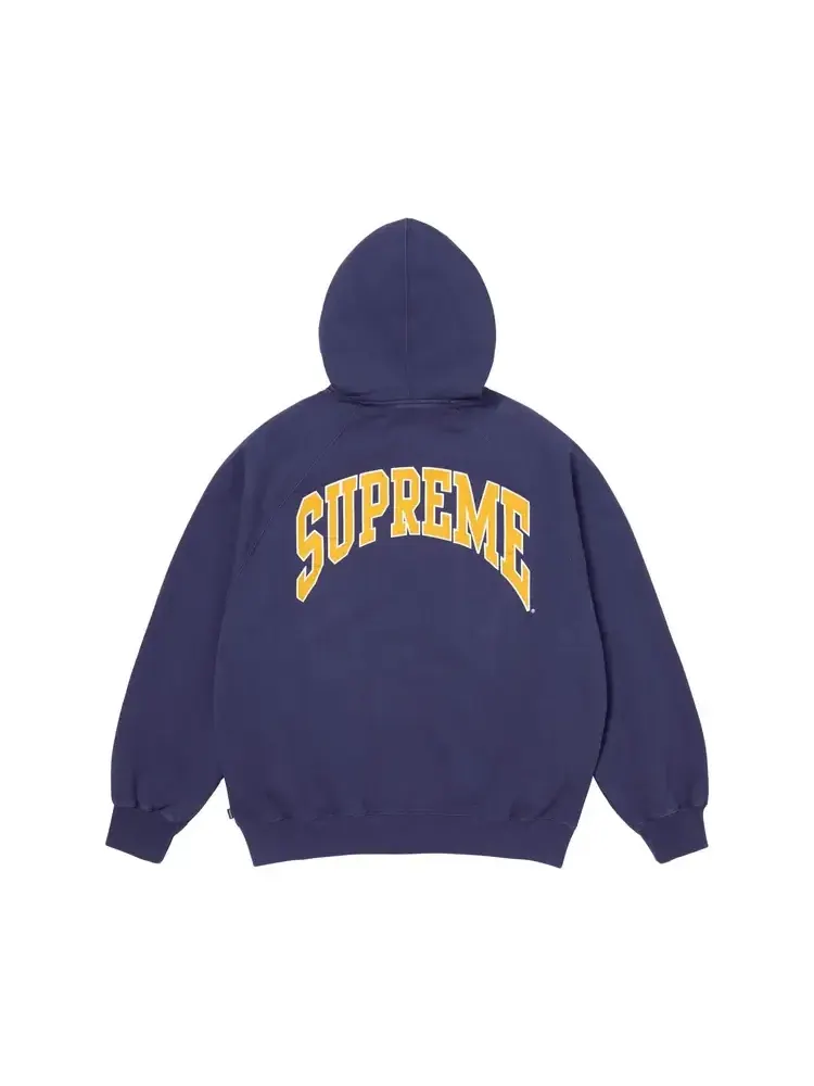 Толстовка Supreme Cracked Raglan Zip Up Hooded Sweatshirt — изображение 2 из 2, синий