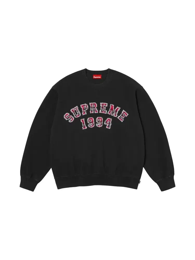 Свитшот Supreme Plaid Arc Crewneck 'Black' — изображение 1 из 1, черный