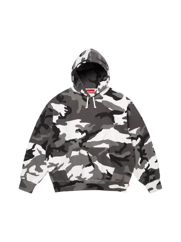 Толстовка с атласной аппликацией и капюшоном Supreme — изображение 1 из 2, белый
