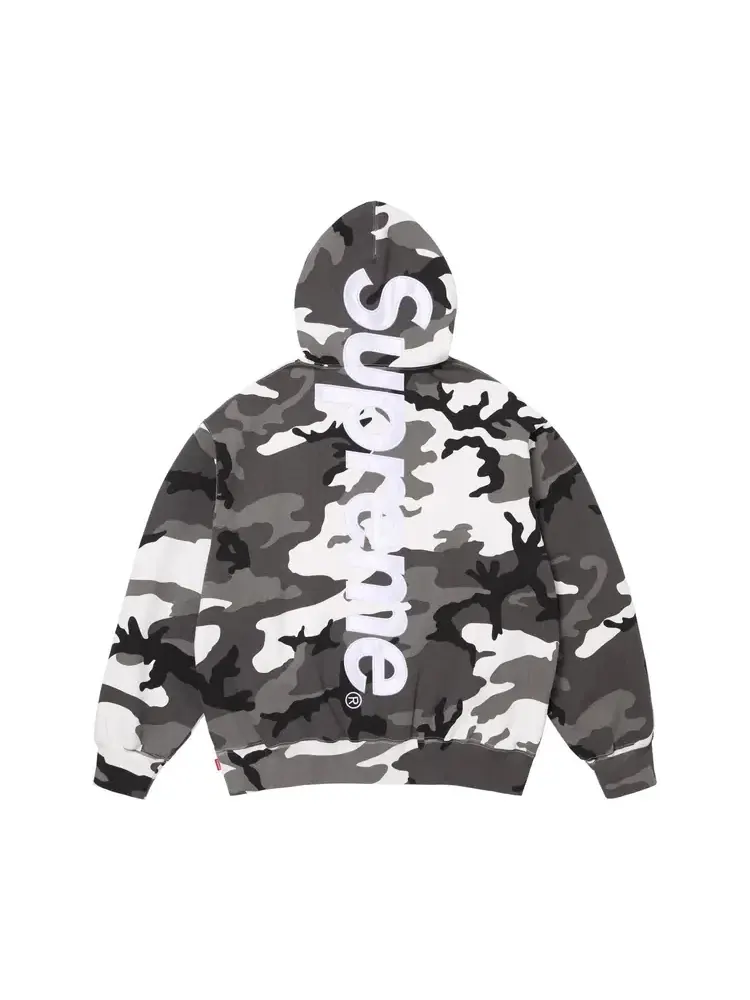 Толстовка с атласной аппликацией и капюшоном Supreme — изображение 2 из 2, белый