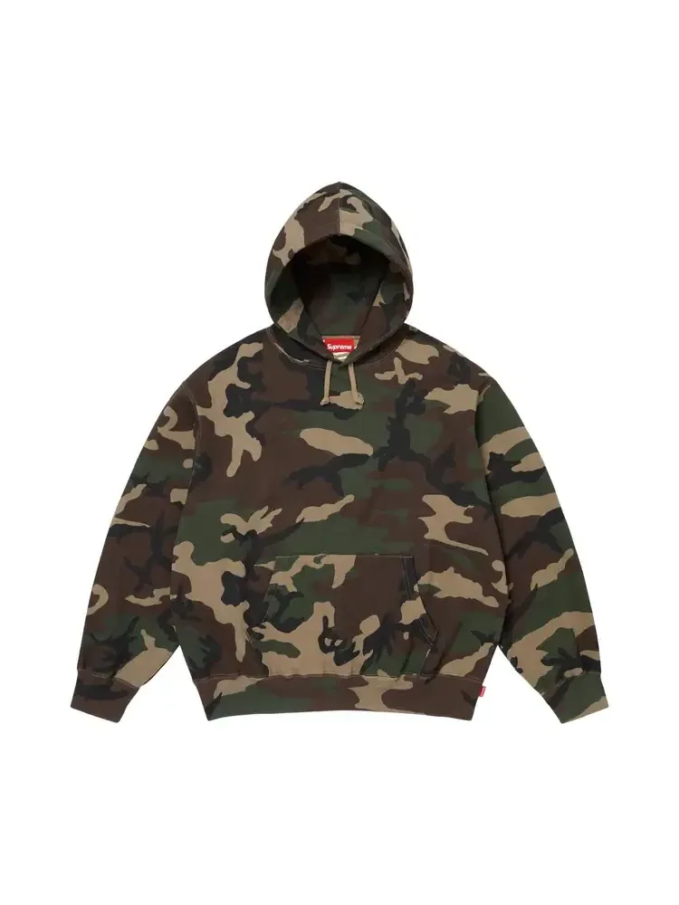 Толстовка с атласной аппликацией и капюшоном Supreme — изображение 1 из 2, зеленый