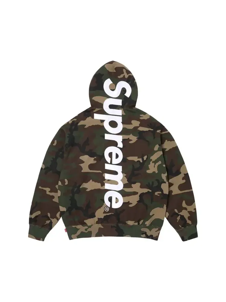 Толстовка с атласной аппликацией и капюшоном Supreme — изображение 2 из 2, зеленый