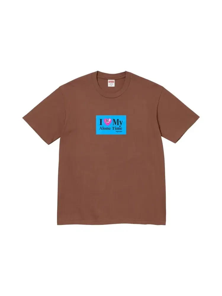 Футболка Supreme Alone Time Tee — изображение 1 из 1, коричневый