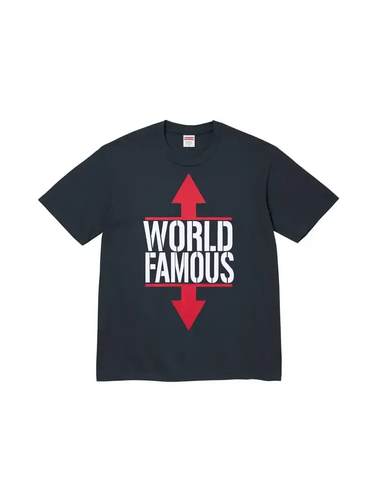Футболка Supreme World Famous Tee 'Navy' — изображение 1 из 2, синий