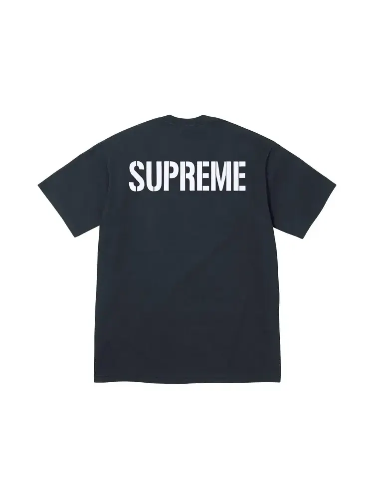 Футболка Supreme World Famous Tee 'Navy' — изображение 2 из 2, синий