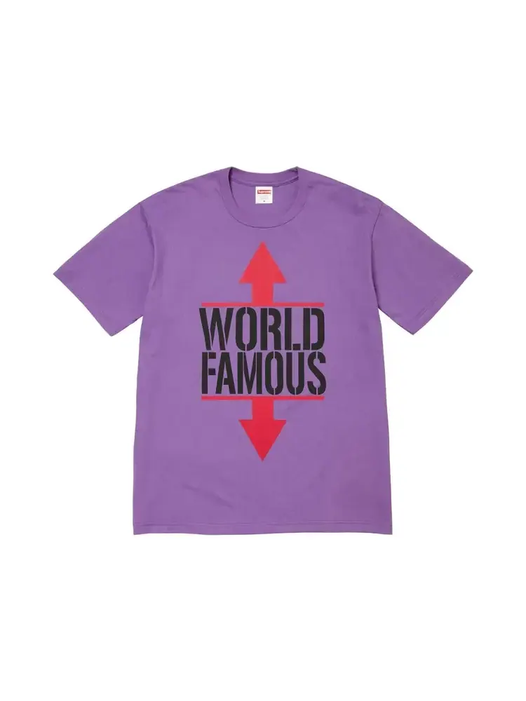 Футболка Supreme World Famous Tee 'Purple' — изображение 1 из 2, фиолетовый