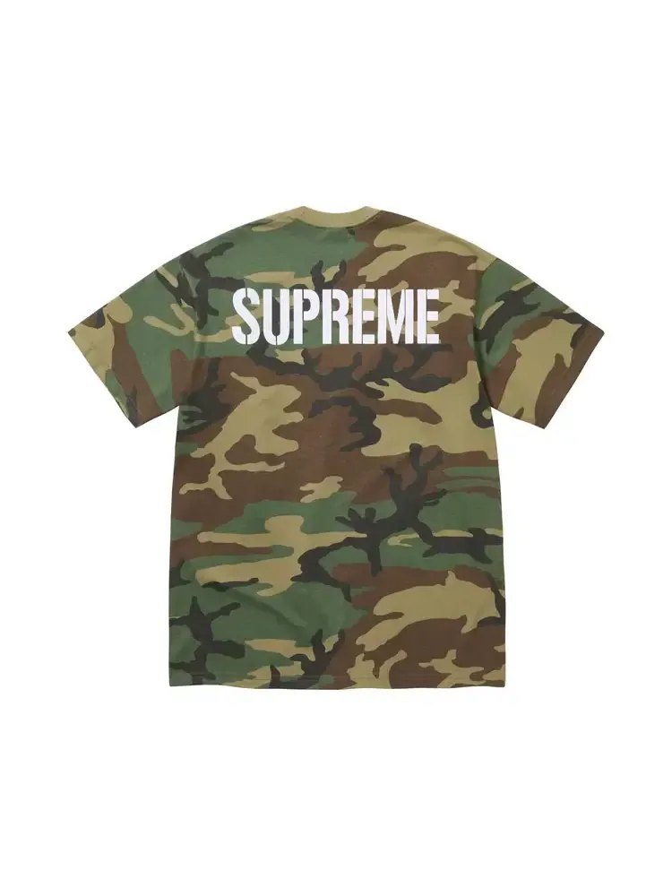 Футболка Supreme World Famous Tee 'Woodland Camo' — изображение 2 из 2, коричневый
