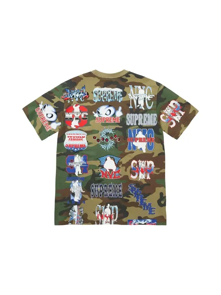 Футболка Supreme Flash Tee 'Woodland Camo' — изображение 2 из 2, коричневый