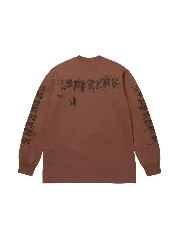 Футболка с длинными рукавами Supreme Wombat — изображение 2 из 2, коричневый