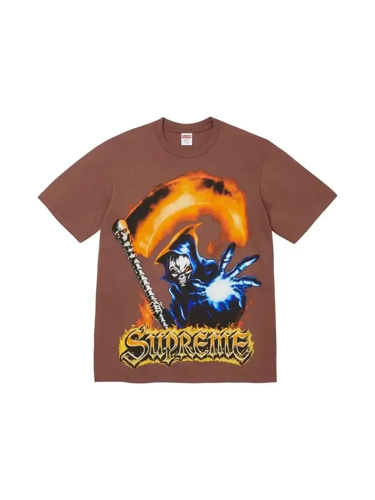 Футболка Supreme Grim Reaper Tee — изображение 1 из 2, коричневый