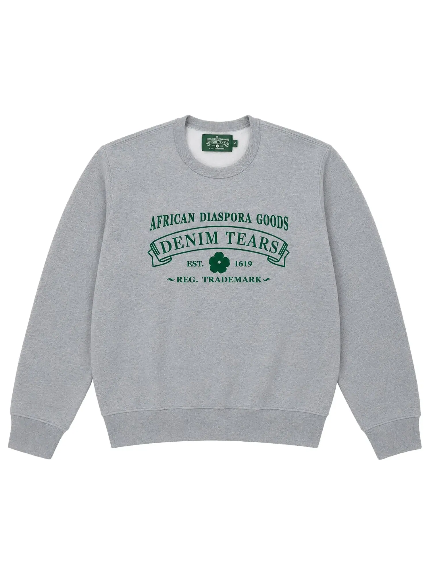 Свитшот Denim Tears ADG Crewneck — изображение 1 из 1, серый/зеленый