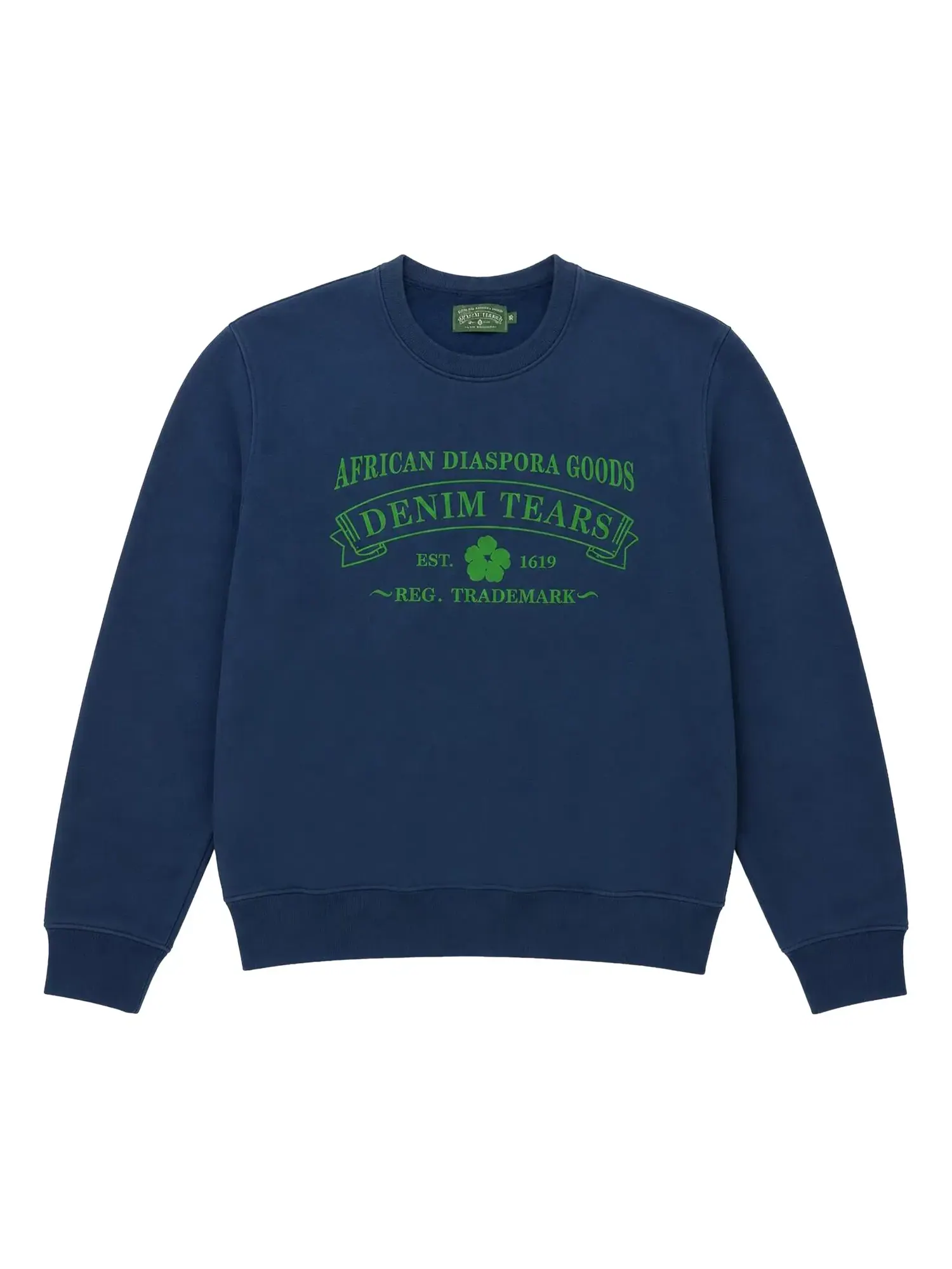 Свитшот Denim Tears ADG Crewneck — изображение 1 из 1, темно-синий/зеленый