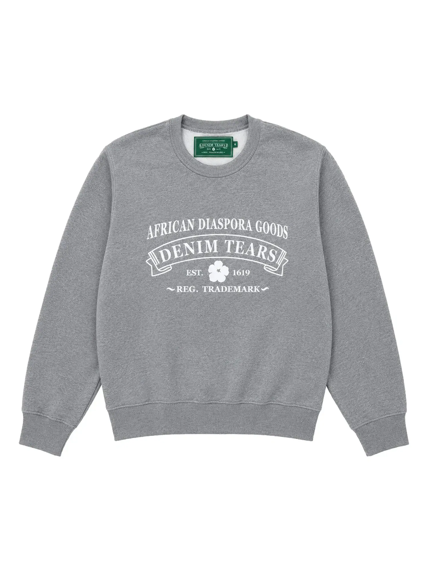 Свитшот Denim Tears ADG Crewneck — изображение 1 из 1, серый/белый