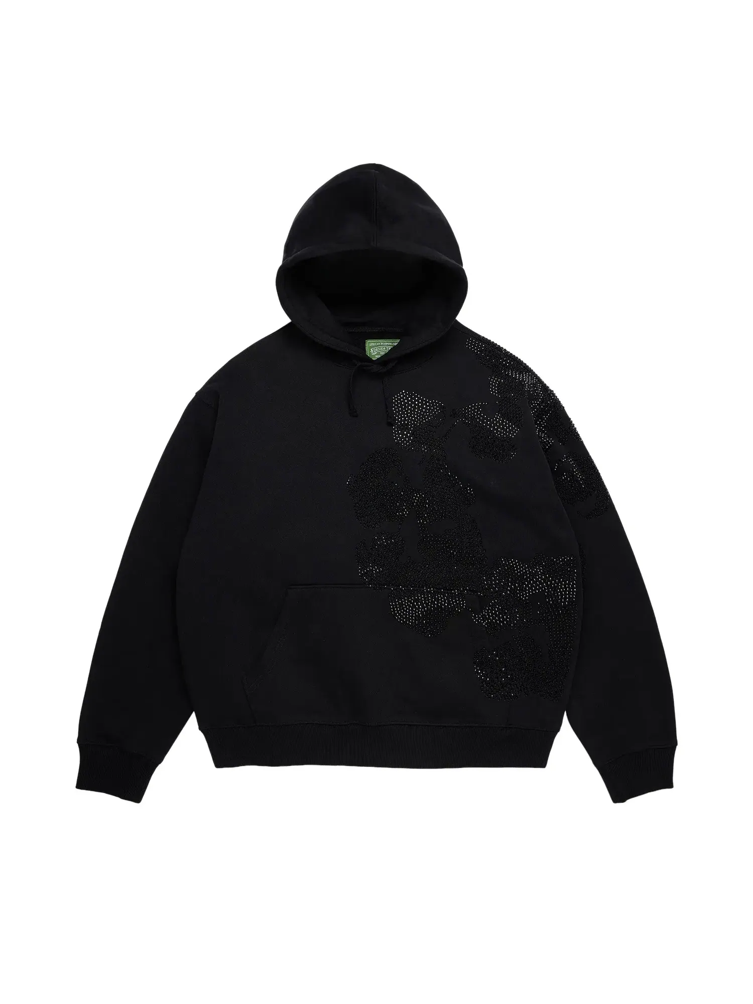 Худи Denim Tears Biggie Rhinestone Cotton Wreath Pull Over Hoodie — изображение 1 из 2, черный