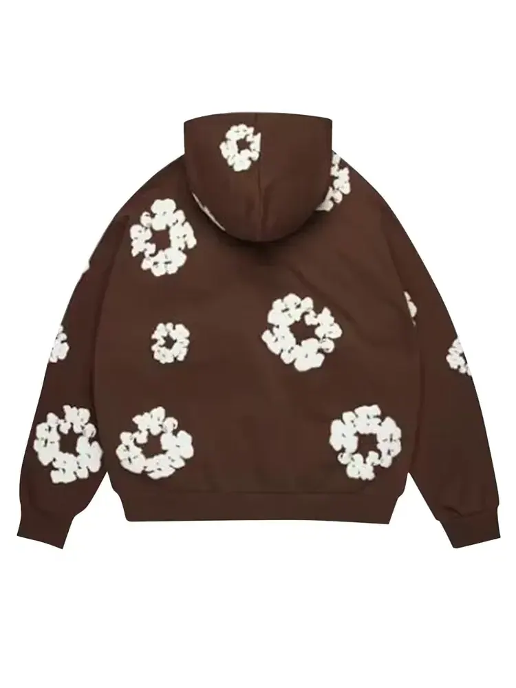 Худи на молнии Denim Tears Cotton Wreath — изображение 2 из 2, коричневый