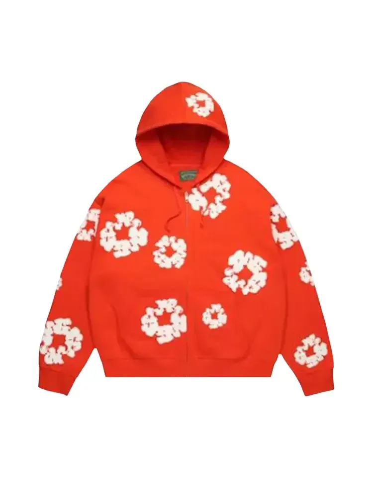 Худи на молнии Denim Tears Cotton Wreath — изображение 1 из 2, оранжевый