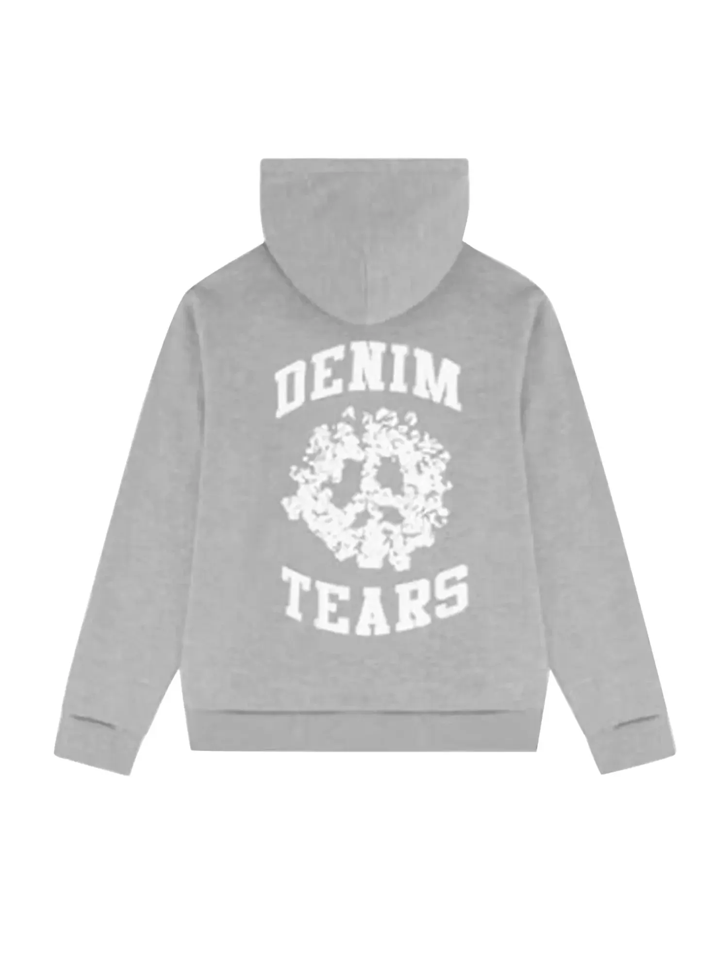 Толстовка Denim Tears Denim University на молнии — изображение 2 из 2, серый/белый