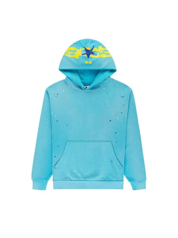 Худи Sp5der Heavy Web Hoodie — изображение 1 из 2, голубой