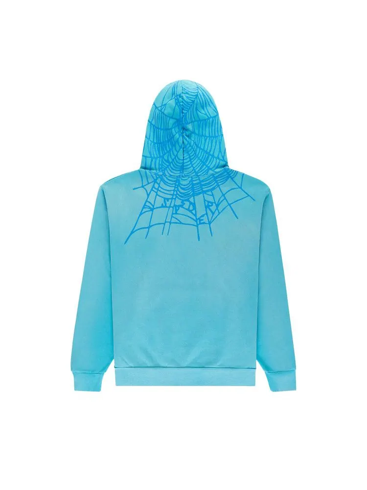 Худи Sp5der Heavy Web Hoodie — изображение 2 из 2, голубой
