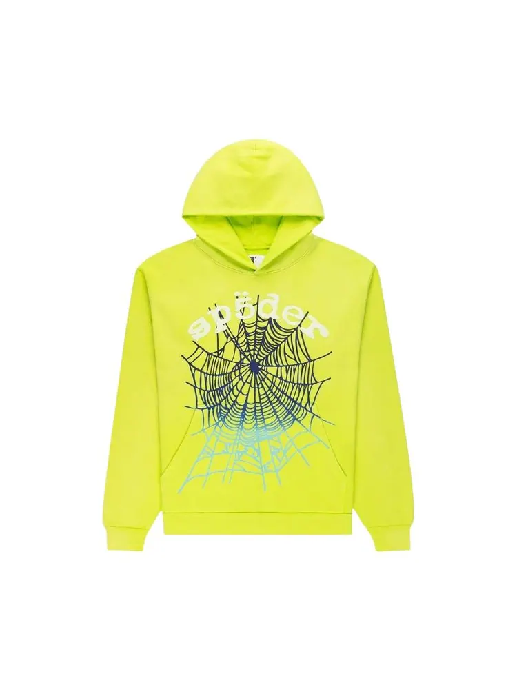 Худи Sp5der Og Web V2 Gradient Hoodie 'Acid Green' — изображение 1 из 1, зеленый
