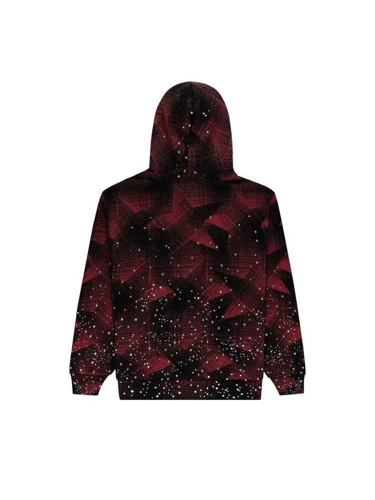 Худи Sp5der Star Plaid Full Zip Hoodie — изображение 2 из 3, черный