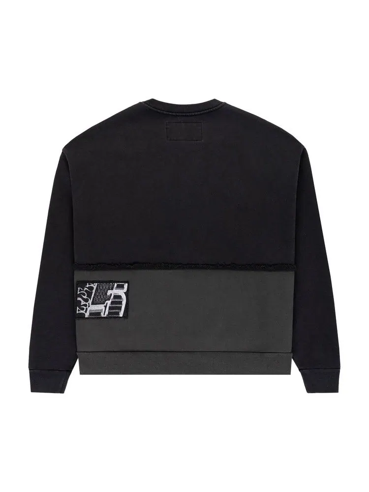 Свитер Sp5der Diffused Collegiate Crewneck — изображение 2 из 3, черный