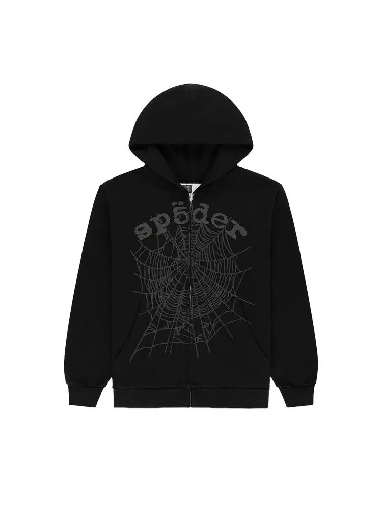 Толстовка Sp5der OG Web V2 Phantom Zip Up — изображение 1 из 3, черный