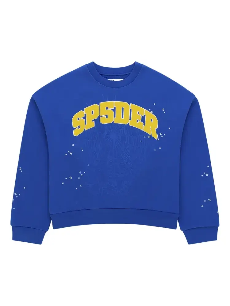 Свитшот Sp5der Varsity Web Crewneck — изображение 1 из 2, синий