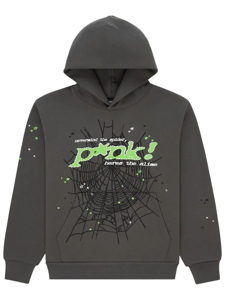 Худи Sp5der Sp5 Punk Pullover Hoodie — изображение 1 из 2, серый