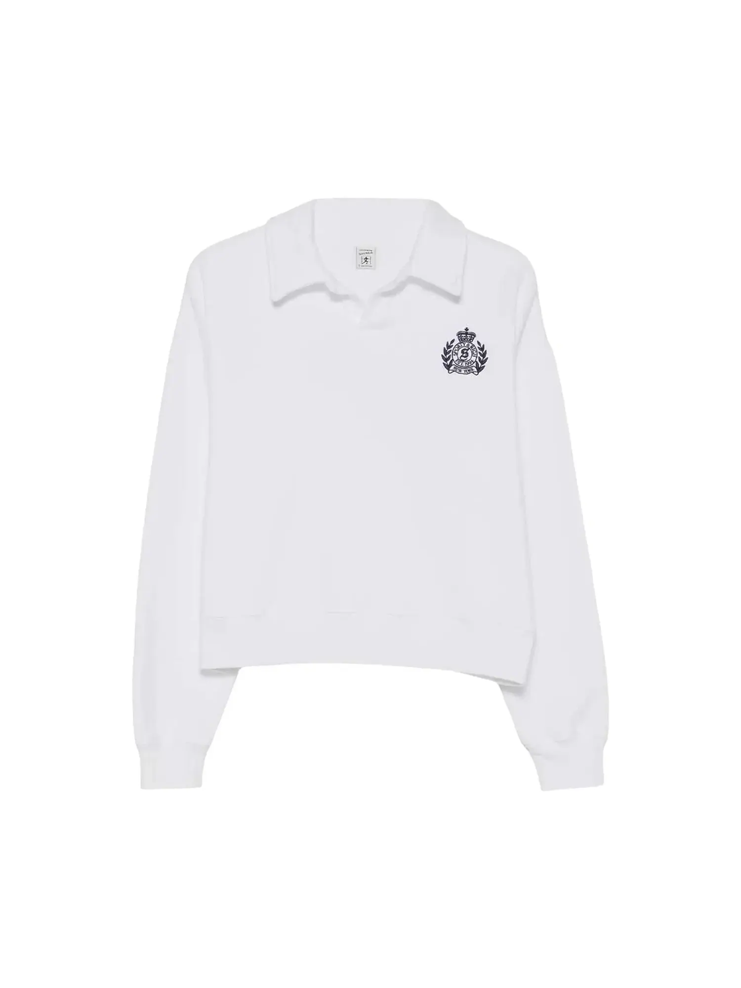 Поло Sporty & Rich NY Crest Embroidered — изображение 1 из 1, белый/темно-синий