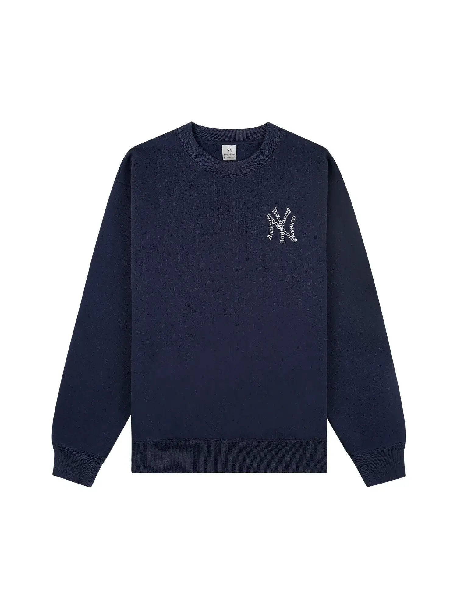 Свитшот Sporty & Rich Yankees Krystal Crewneck — изображение 1 из 2, темный темно-синий/белый