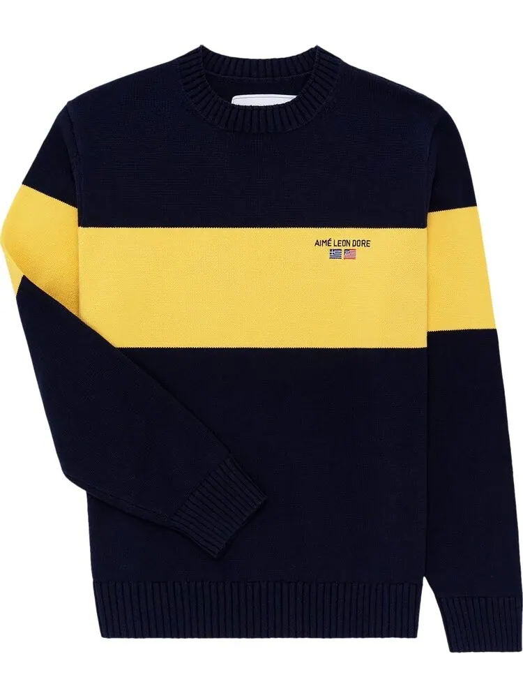Свитер Aimé Leon Dore 38-GS Offshore Knit Crewneck 'Maritime Blue' — изображение 1 из 2, мульти
