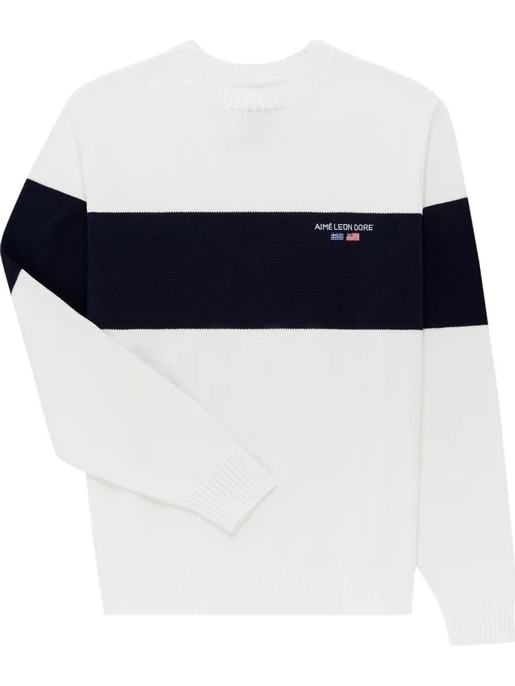 Свитер Aimé Leon Dore 38-GS Offshore Knit Crewneck 'White' — изображение 1 из 2, мульти