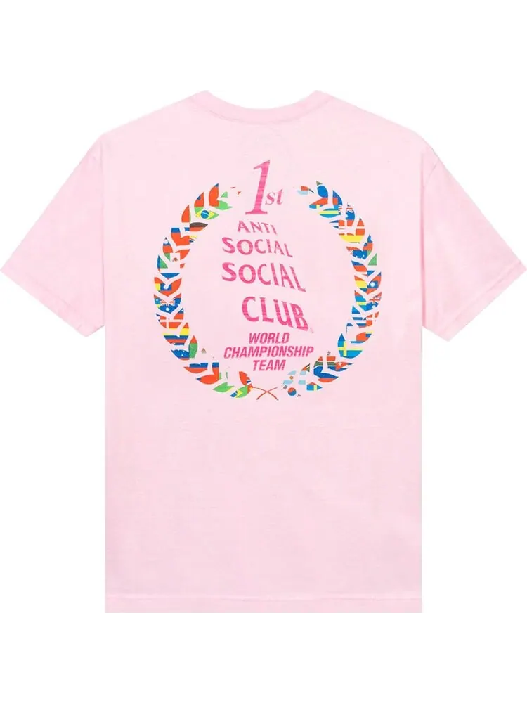 Футболка Anti Social Social Club Suzuka Tee 'Pink' — изображение 2 из 2, розовый