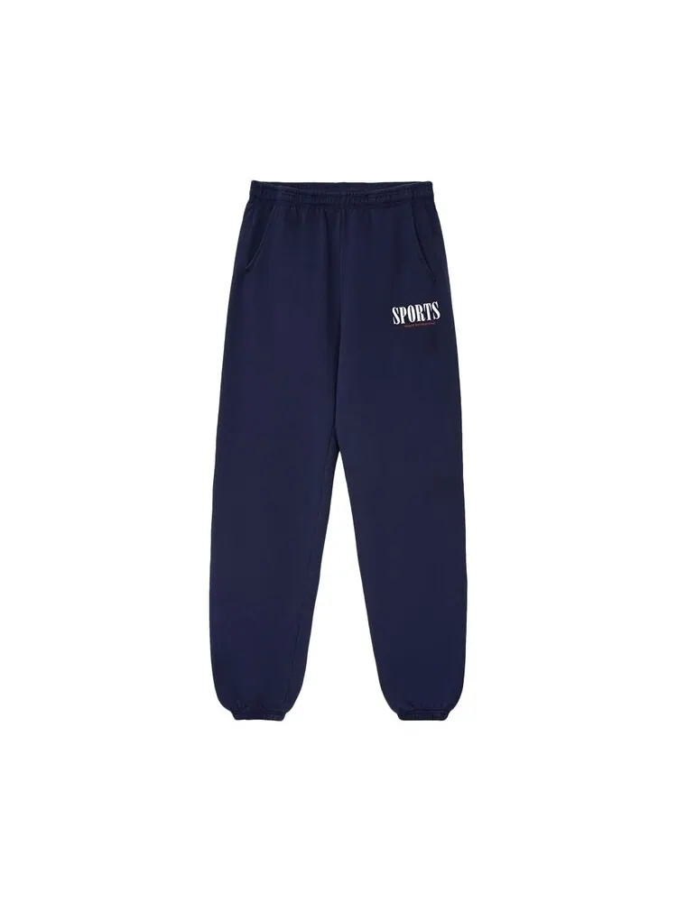 Спортивные брюки Sporty & Rich Sports 'Navy' — изображение 1 из 1, синий