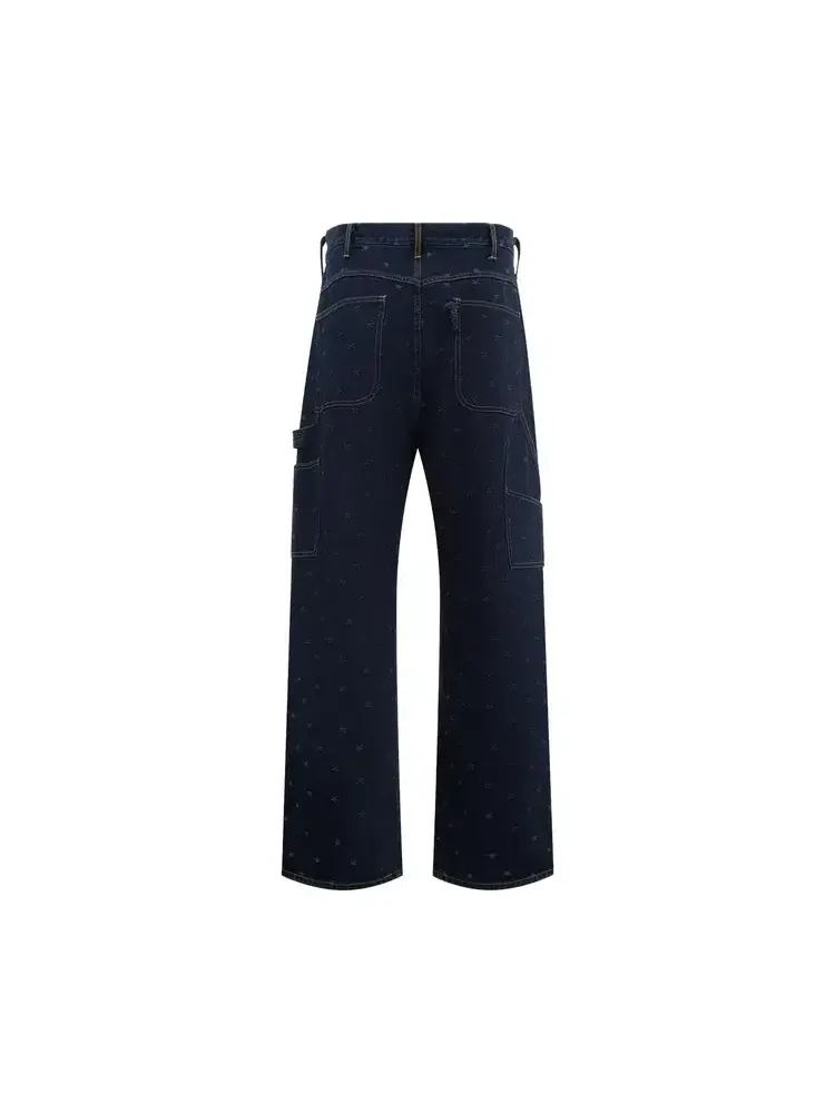 Джинсовые брюки Needles Denim Jacquard Painter Pant — изображение 2 из 2, синий