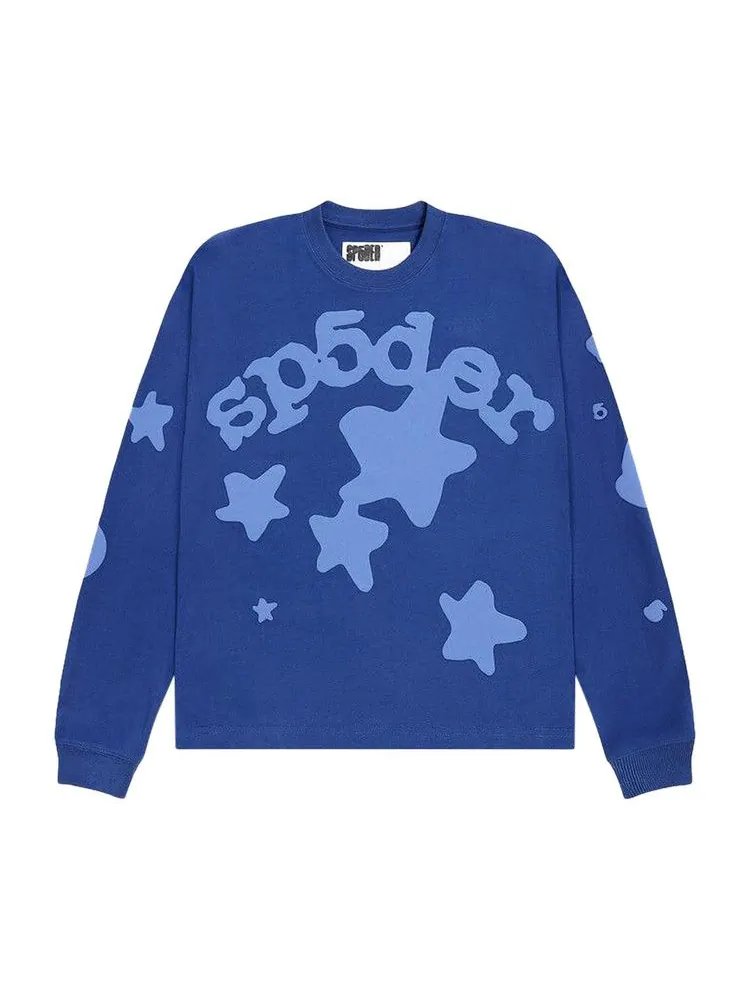Футболка Sp5der Beluga Long-Sleeve HW Tee — изображение 1 из 1, синий