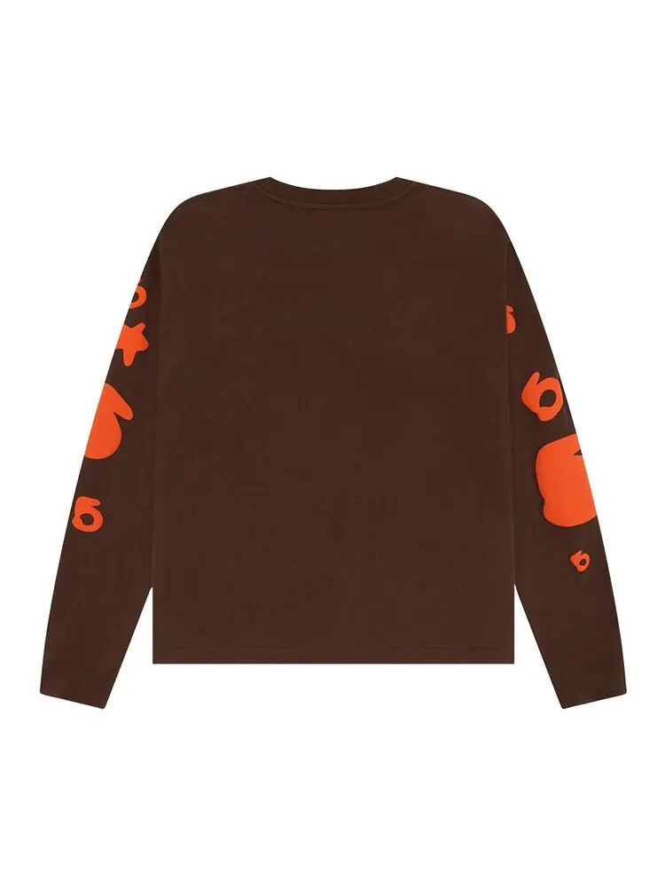 Футболка Sp5der Beluga Long-Sleeve HW Tee Brown — изображение 2 из 2, коричневый