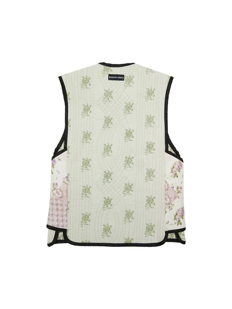 Жилет Marine Serre Boutis Armor Vest 'White/Green' — изображение 2 из 3, белый