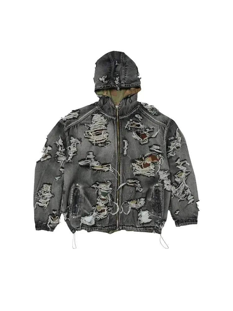 Толстовка Thug Club Hell Denim Camo — черный